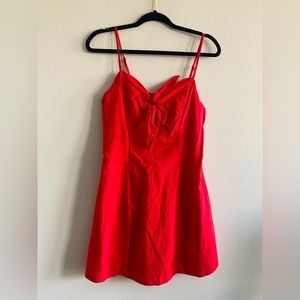 Impeccable Pig Red dress with tie - Size Large